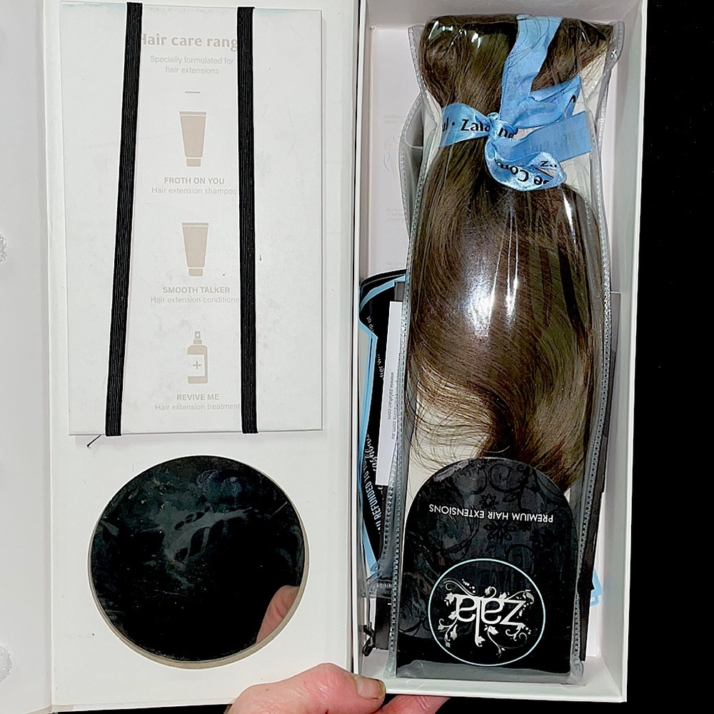 100 % human hair halo clip extensions